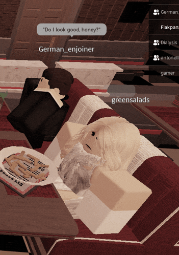 a cartoon of a man and a woman laying in a coffin with a pizza box that says greensalads