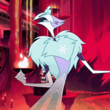a cartoon character is standing in front of a fire