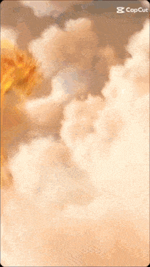 a dragon is flying through the clouds with a caption that says cap cut