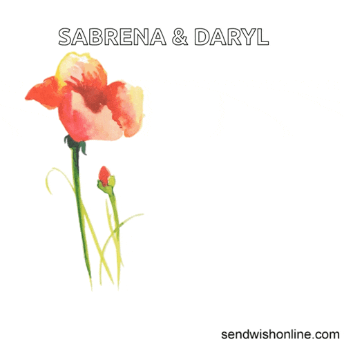 sabrena and daryl have a wonderful anniversary with a flower
