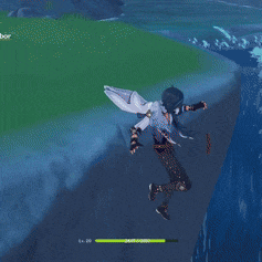 a person is swimming in a circle in the water