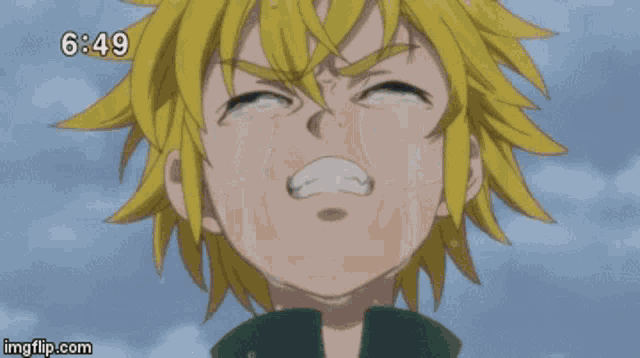 Seven Deadly Sins Meliodas Crying Smile GIF - Seven Deadly Sins Meliodas Crying Smile Anime GIFs