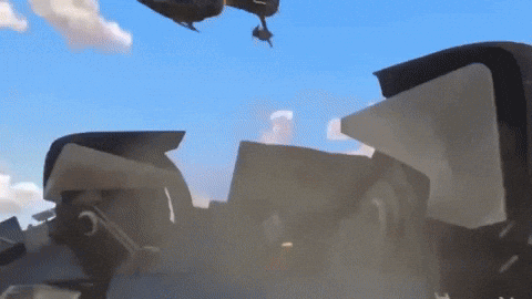 a cartoon drawing of a helicopter flying through the air