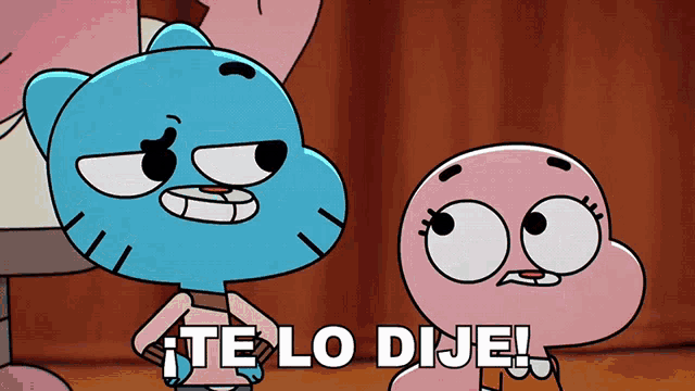 a cartoon character says te lo dije