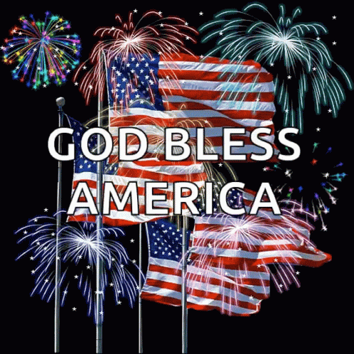 God Bless America American Flag GIF - God Bless America American Flag Fireworks GIFs