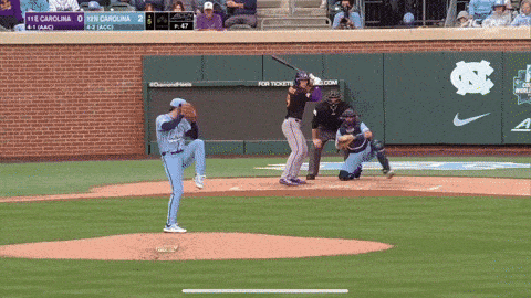 a baseball game between north carolina and duke is underway
