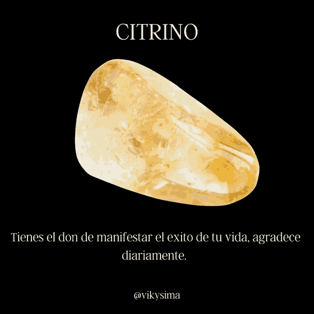 a picture of a yellow stone that says citrino on it