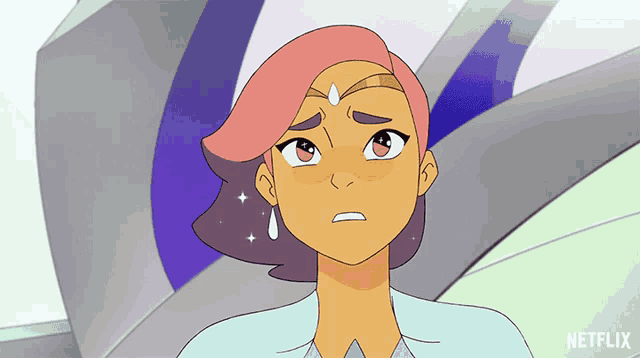 a close up of a cartoon character with a netflix logo in the bottom right