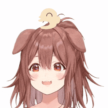 a girl with a duck on her head with the number 3