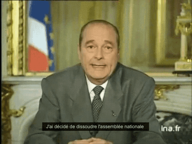 Jacques Chirac Dissoudre Assemblée Nationale GIF - Jacques Chirac Dissoudre Assemblée Nationale Allocution GIFs