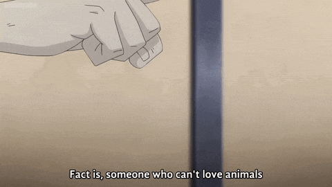 a hand pointing with the words " is a good for nothing that can 't love humans " next to it