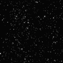 a black and white photo of a starry night sky .