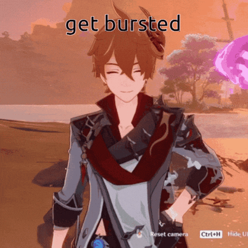 a cartoon character with the words get bursted written on it