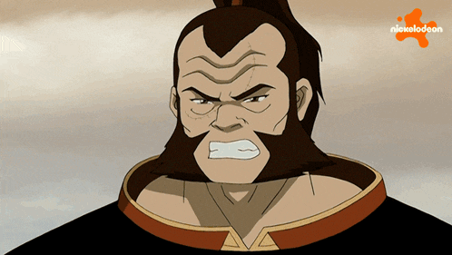 a cartoon of a man with a beard and a nickelodeon logo behind him