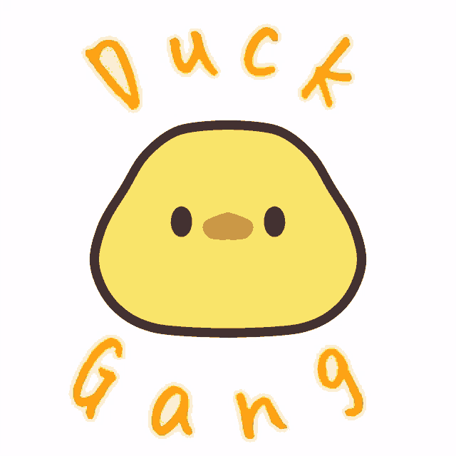 a drawing of a duck with the words duck gang written below it