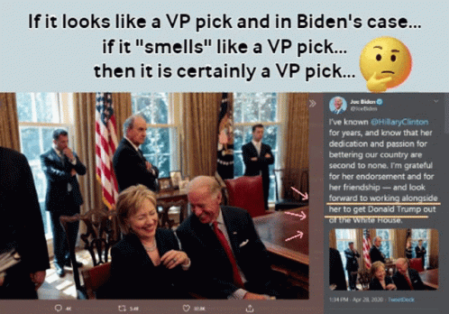 Vp Pick Hillary Clinton GIF - Vp Pick Hillary Clinton Joe Biden GIFs