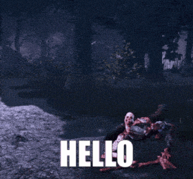 a picture of a monster with the word hello on it