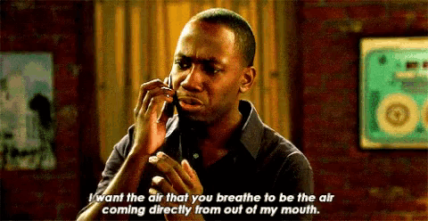 a man is talking on a cell phone and says i want the air