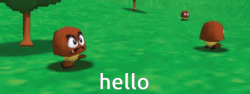 Goomba Hello GIF - Goomba Hello Jawsh GIFs