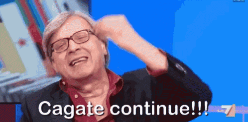 a man wearing glasses says cagate continue