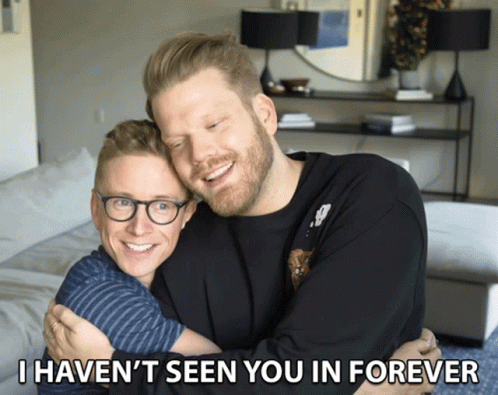 I Havent Seen You In Forever Tyler Oakley GIF - I Havent Seen You In Forever Tyler Oakley Tight Hug GIFs