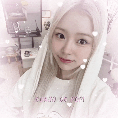 a picture of a girl with the name eunjo de popi on the bottom
