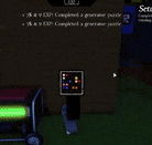 a screenshot of a video game that says completed a generator puzzle on the bottom