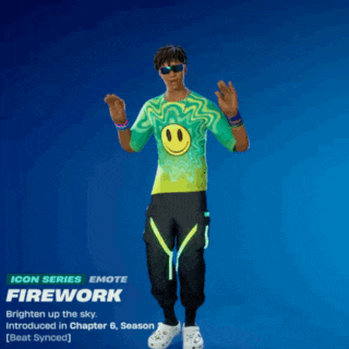 a man is wearing a green shirt with a smiley face on it and black pants