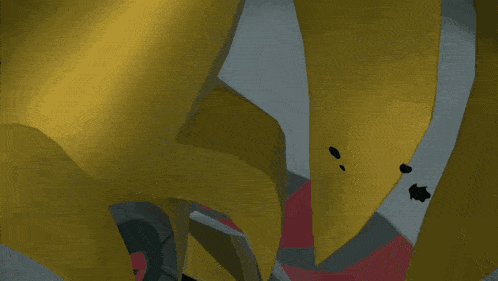 a close up of a cartoon character 's face with a yellow head