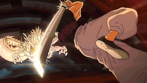 a cartoon drawing of a person holding a sword with a dragon behind them