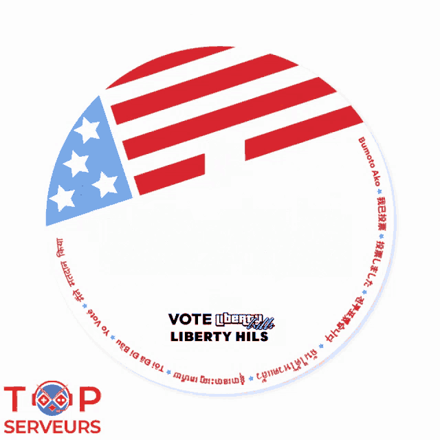 a sticker that says " je vote " on it