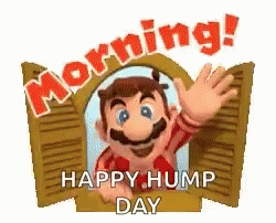 Happy Hump Day Mario GIF - Happy Hump Day Mario Good Morning GIFs
