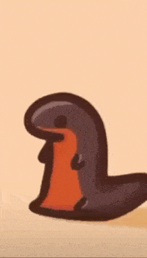 a close up of a cartoon drawing of a duck with a long neck and a long tail .