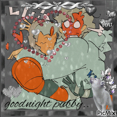 a cartoon greeting card that says " goodnight pussy " on it