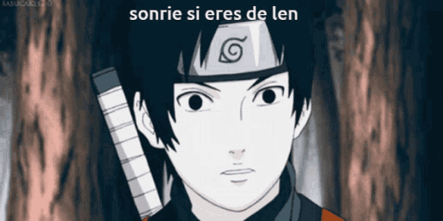a picture of a boy with the words sonrie si eres de len at the top