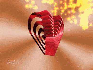 a computer generated image of a heart with the name saba on the bottom