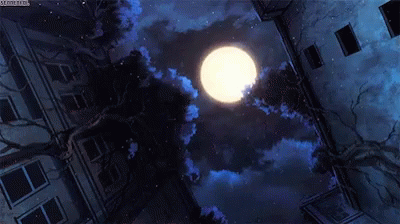 Anime Night Time GIF - Anime Night Time Full Moon GIFs