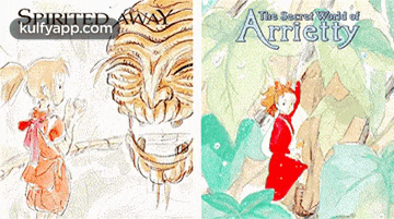 a poster for spirited away and the secret world of arreetty