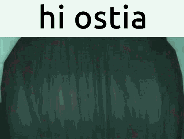 the word hi ostia is on a white background