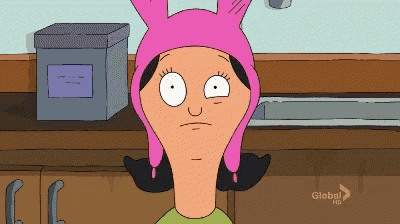 a cartoon character from bob 's burgers is making a face