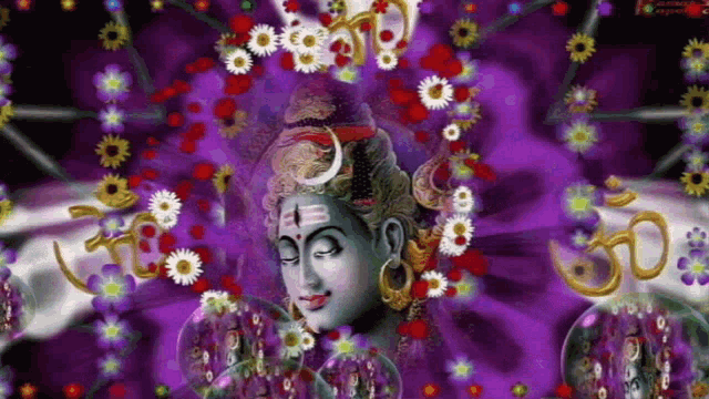 Lord Shiva Flowers GIF - Lord Shiva Flowers Floating GIFs