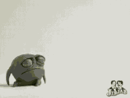 a picture of a frog and a bat with jibjab on the bottom right