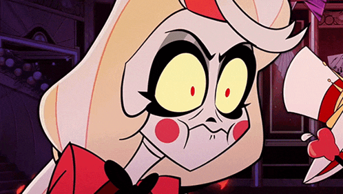 a close up of a cartoon character 's face