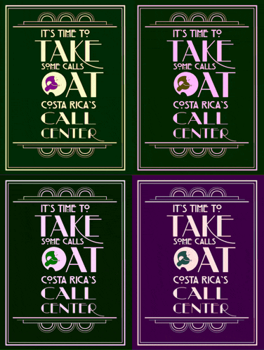 a set of four posters that say it 's time to take some calls