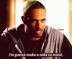 a man in a hoodie is saying i 'm gonna make a cake so moist