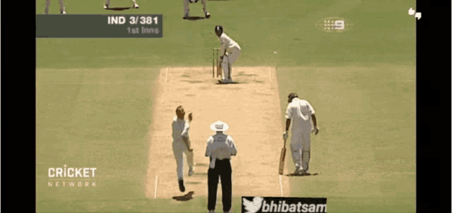 a cricket game is being played on a cricket network