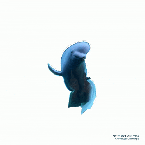 an animated drawing of a dolphin is generated with meta
