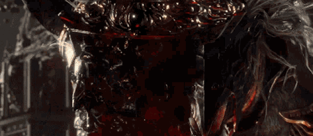 a video game character with a sword and smoke coming out of it 's mouth
