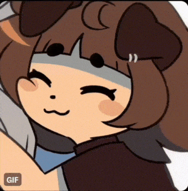 a close up of a cartoon character with the word gif on the bottom right corner