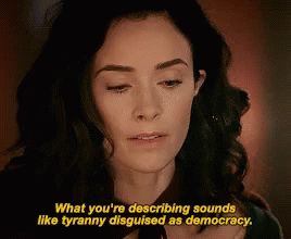 Democracy Abigail Spencer GIF - Democracy Abigail Spencer Timeless GIFs